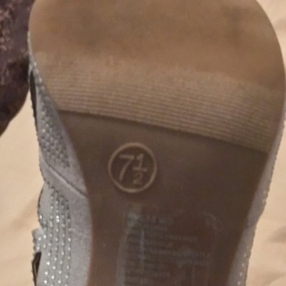 Silver Peep-toe Heels - Picture 3 of 3